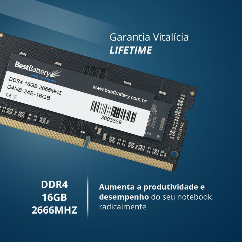 Memoria RAM 16GB DDR4 2666Mhz para Notebook Dell Inspiron 15 7000